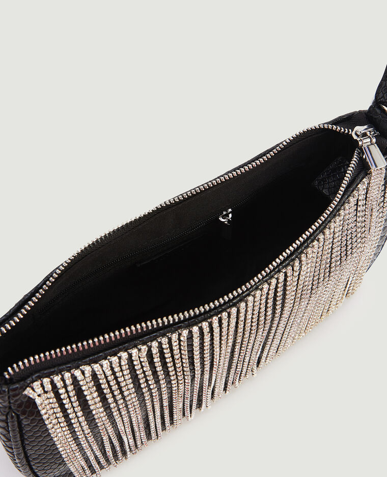 Sac baguette avec strass noir - Pimkie