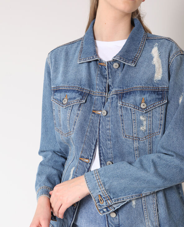 Veste en jean oversize bleu - Pimkie