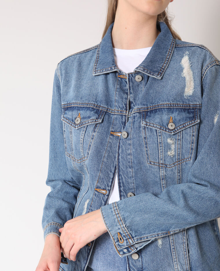 Veste en jean oversize bleu - Pimkie