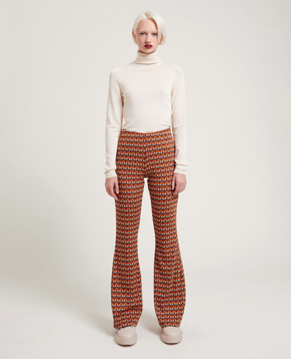 Pantalon flare en maille orange - Pimkie
