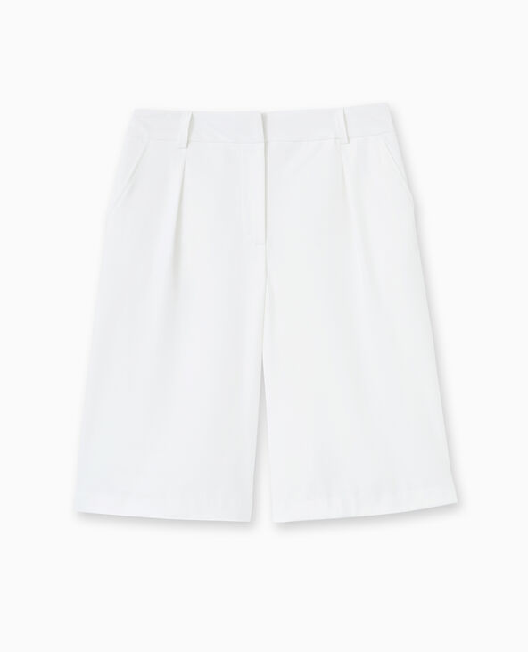 Bermuda city long et large blanc - Pimkie