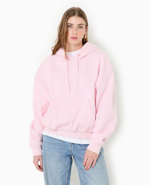 Sweat capuche avec poche devant rose - Pimkie