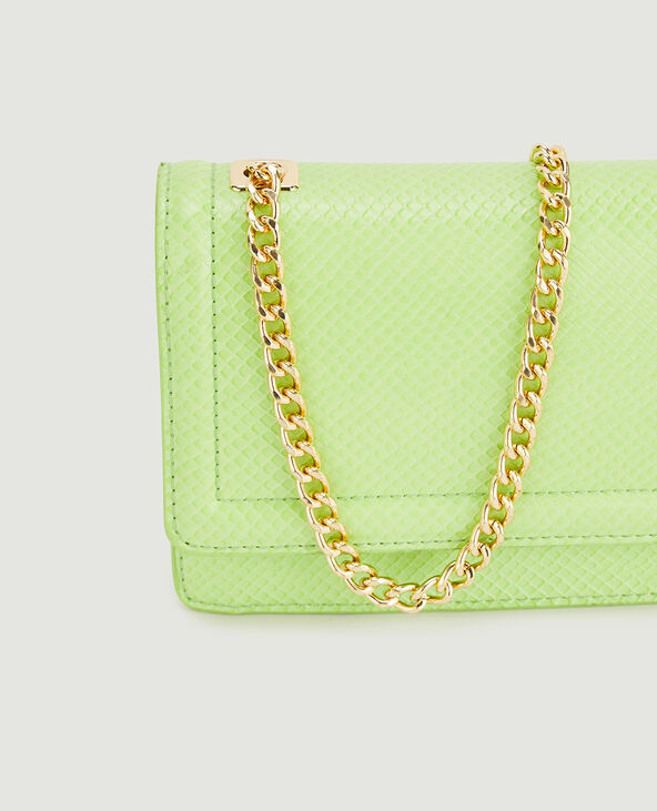Sac rigide effet serpent vert anis - Pimkie