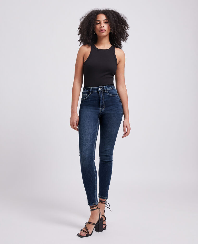 Jean skinny taille haute bleu brut - Pimkie