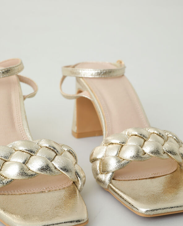 Sandales tressées à talons orange - Pimkie