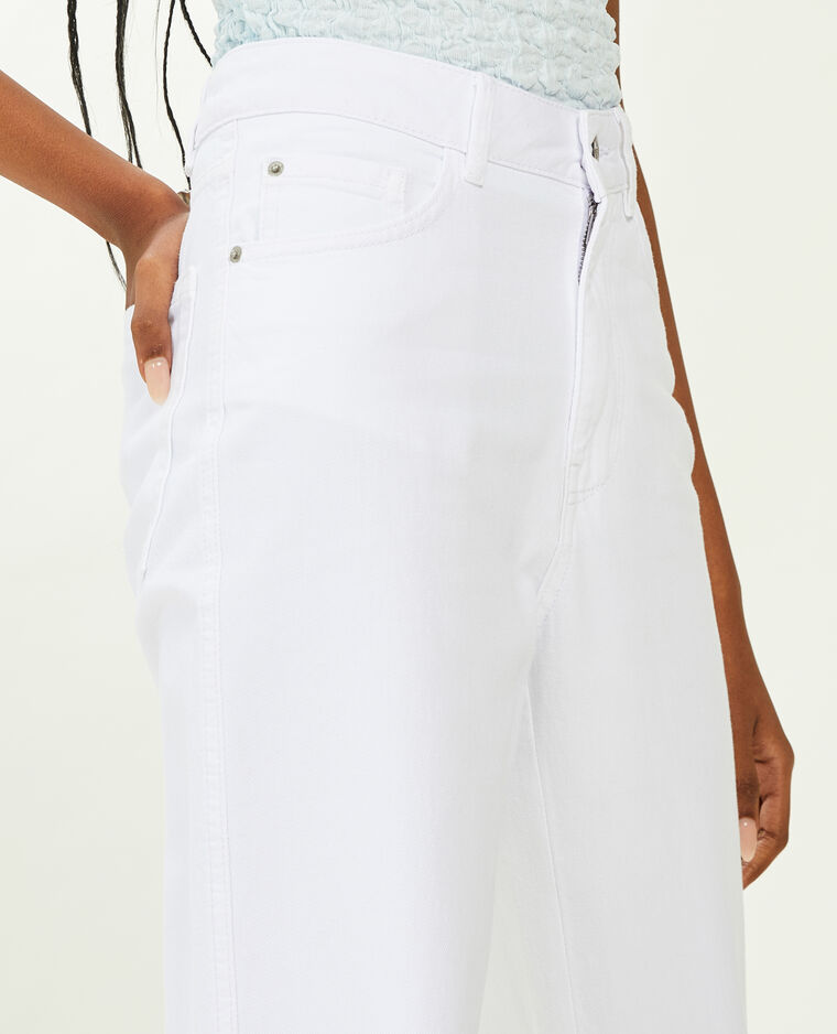 Jean straight taille haute blanc - Pimkie