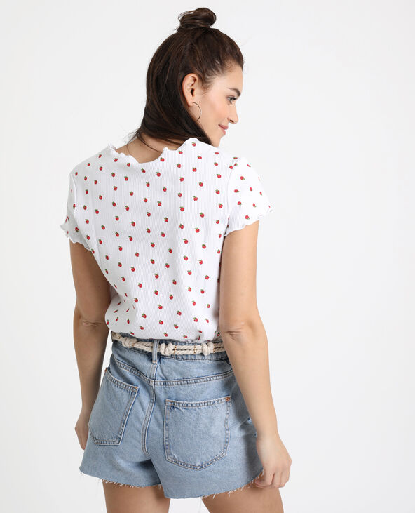 T-shirt à fraises blanc - Pimkie