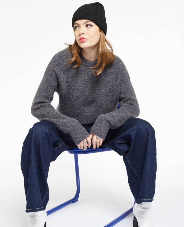 Pull col rond gris clair - Pimkie