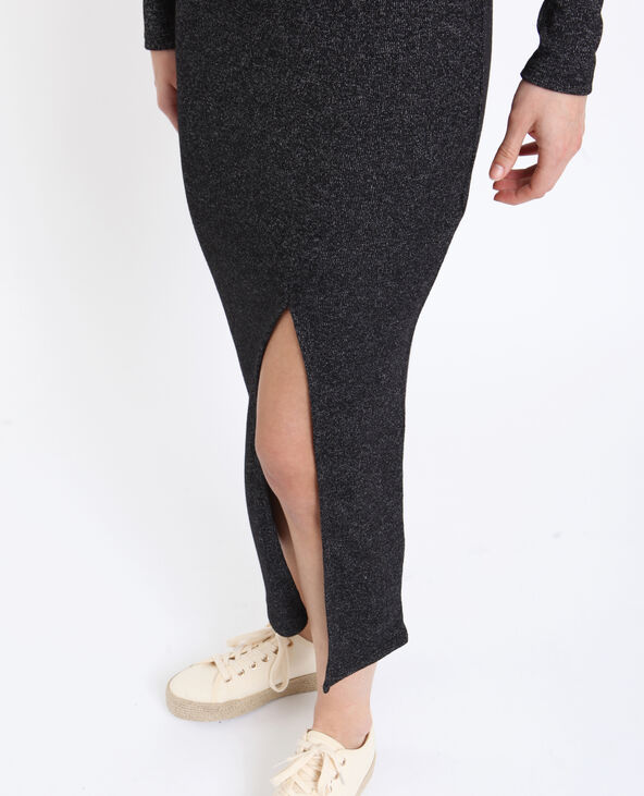 Robe longue à col roulé gris chiné - Pimkie