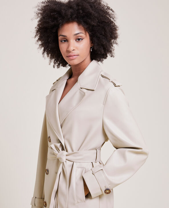 Trench long en simili