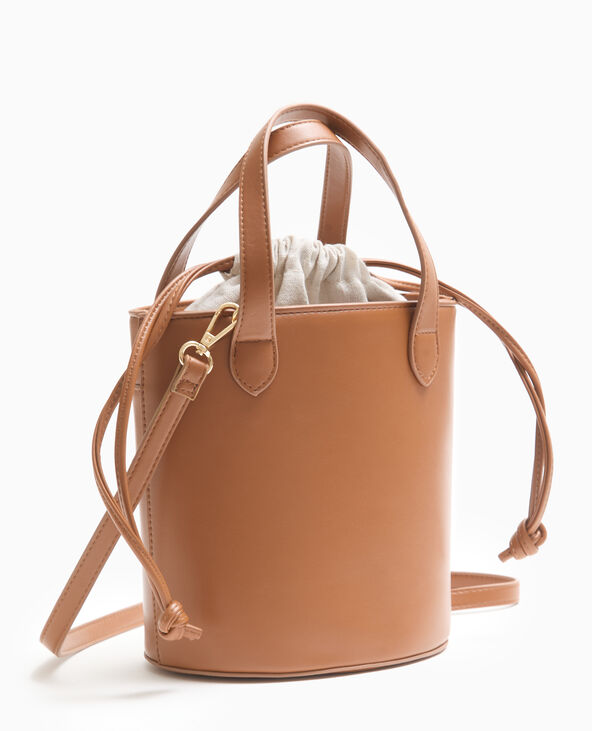 Sac seau avec poignées et bandoulière camel - Pimkie