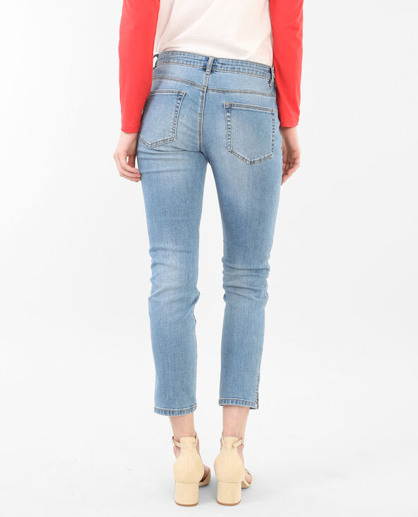 Jean skinny 7/8 fentes chevilles bleu - Pimkie