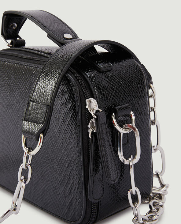 Sac boxy avec bandoulière grosse chaîne noir - Pimkie