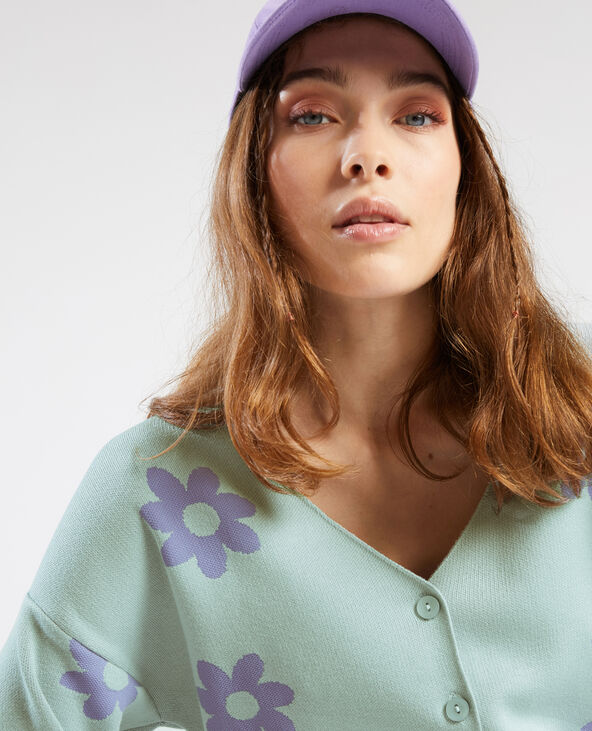 Gilet à fleurs bleu - Pimkie