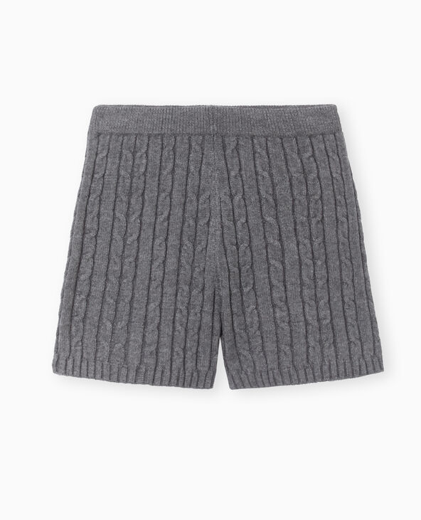Short en maille torsadée gris foncé - Pimkie