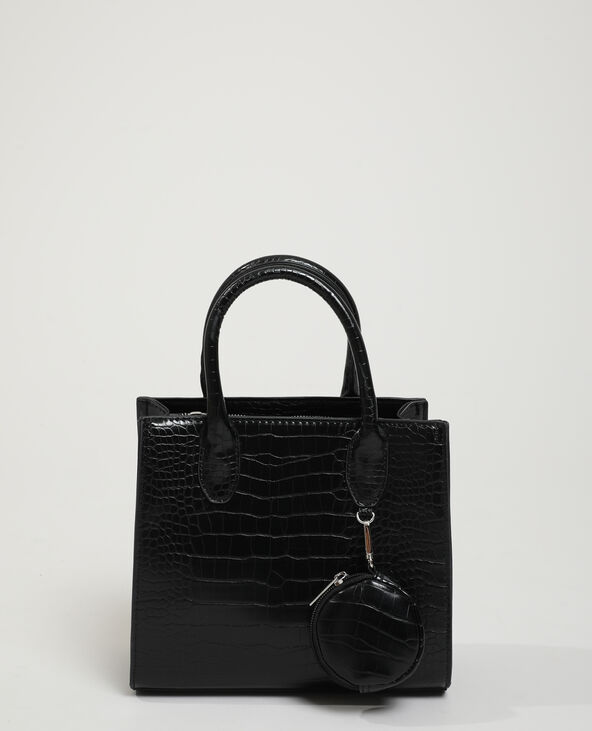Sac à main croco noir - Pimkie