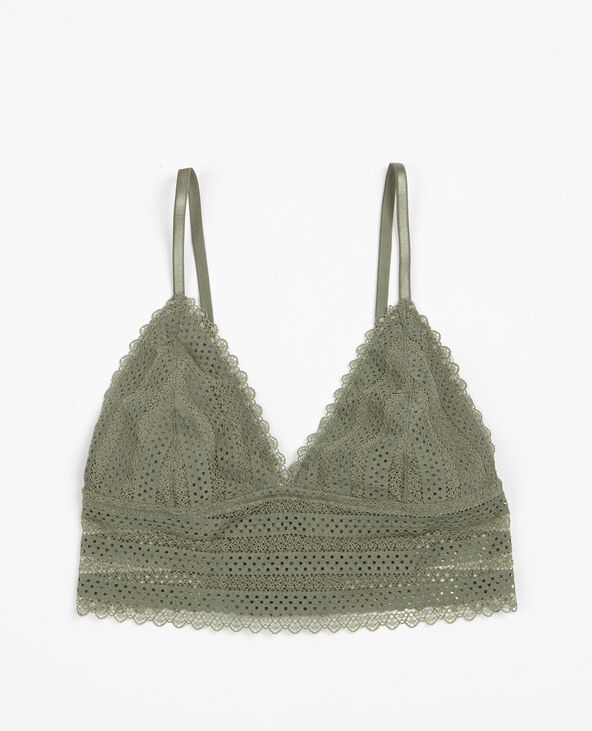 Soutien-gorge triangle sans armatures vert de gris - Pimkie