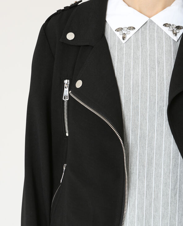 Veste style perfecto fluide noir - Pimkie