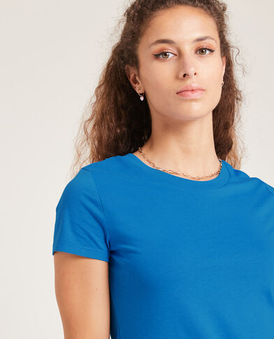 T-shirt basique col rond bleu - Pimkie