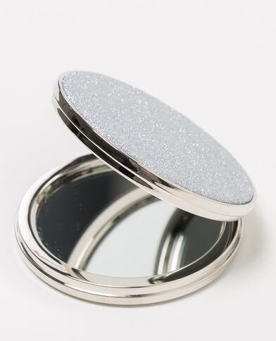 Miroir de poche pailleté gris - Pimkie