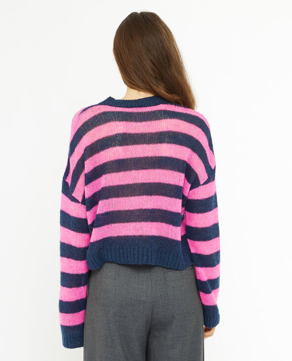 Pull en maille légère rayée rose - Pimkie