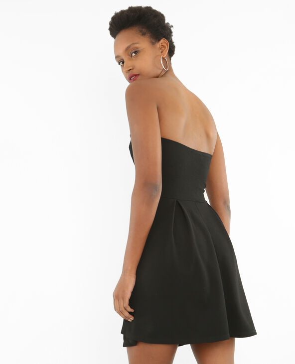 Robe bustier texturé noir - Pimkie
