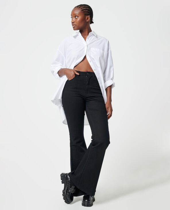 Jean flare taille outlet haute noir