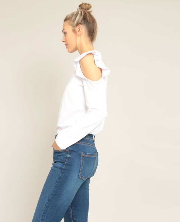Top à manches peekaboo blanc - Pimkie