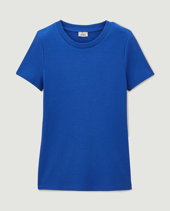 Top maille côtelée bleu électrique - Pimkie