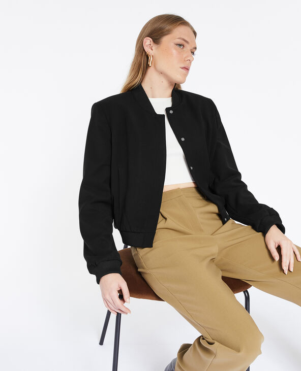 Blouson court façon bombers noir - Pimkie