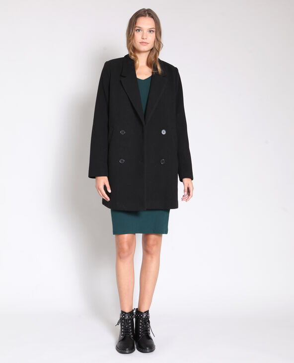 Manteau en laine noir - Pimkie