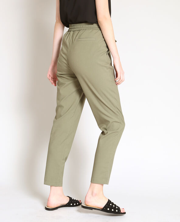 Pantalon carotte vert de gris - Pimkie