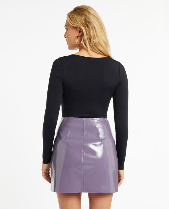 Body manches longues en matière gainante noir - Pimkie