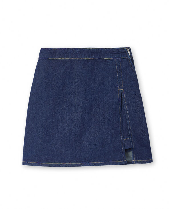 Jupe-short en jean bleu - Pimkie