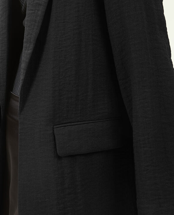 Veste blazer effet lin noir - Pimkie