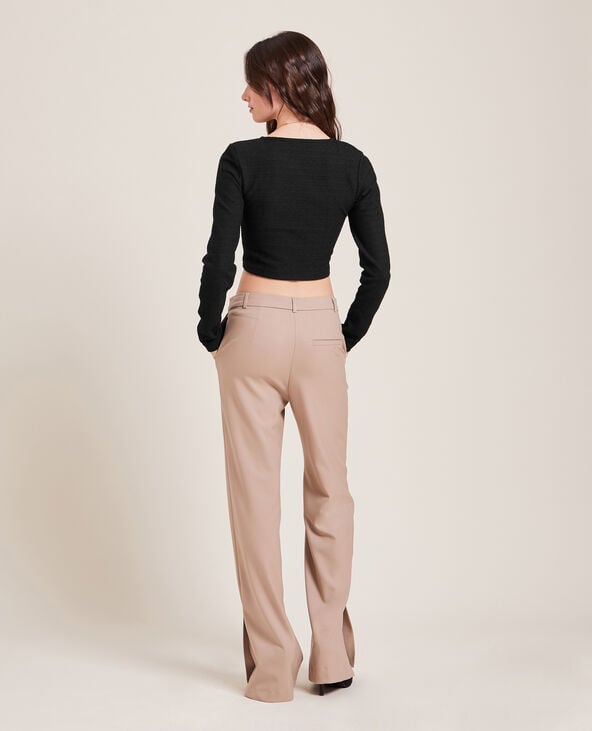 Top court effet corset noir - Pimkie