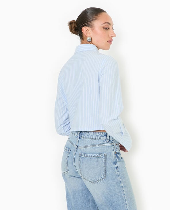 Chemise courte et resserrée avec rayures bleu - Pimkie