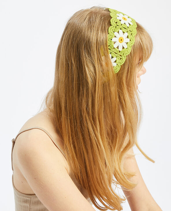 Bandeau en crochet vert olive - Pimkie