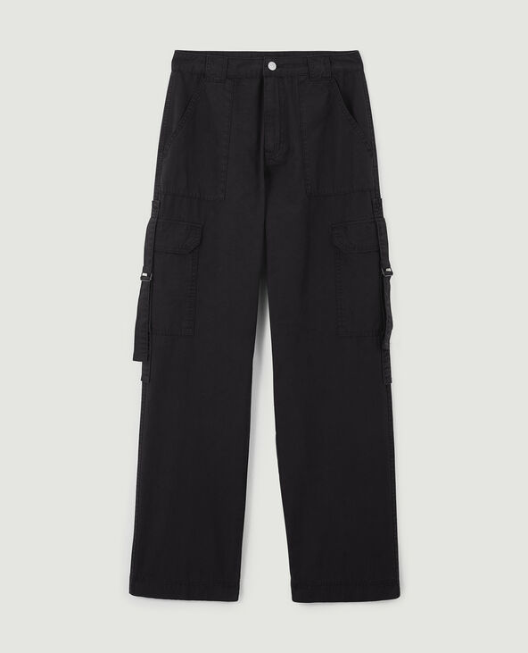 Pantalon cargo avec sangles noir - Pimkie