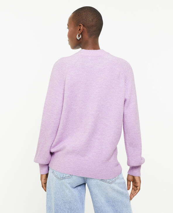 Pull col rond avec laine lilas - Pimkie