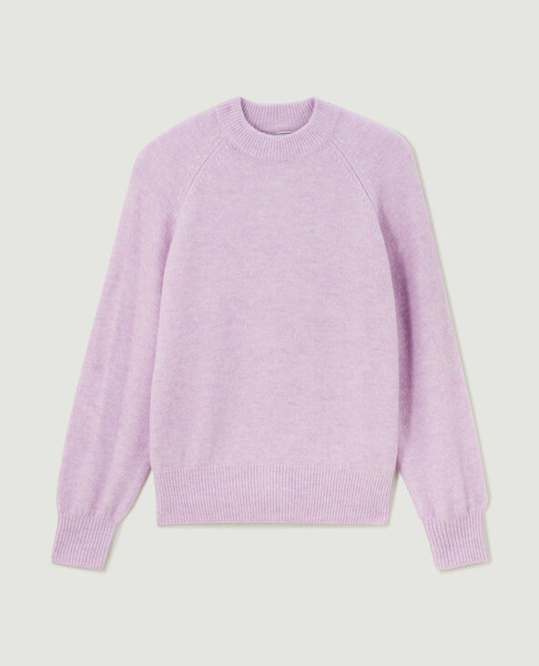 Pull col rond avec laine lilas - Pimkie