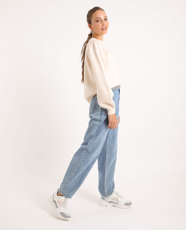 Pull manches bouffantes beige - Pimkie