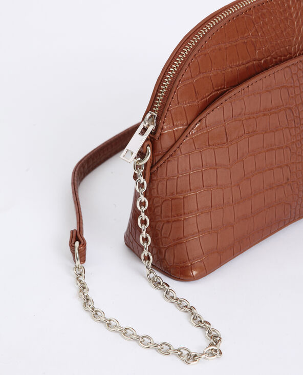 Sac arrondi effet croco camel - Pimkie
