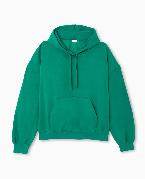 Sweat capuche avec poche devant vert foncé - Pimkie