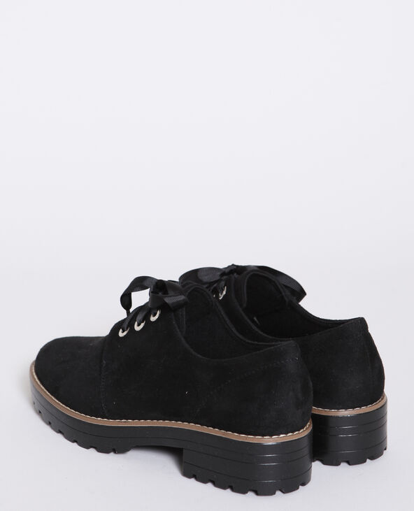 Derbies imitation daim noir - Pimkie