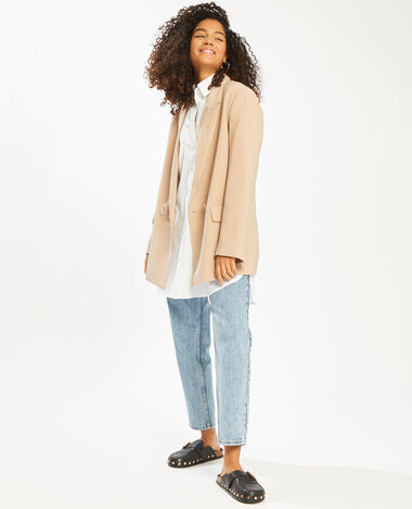 Veste blazer oversize taupe - Pimkie