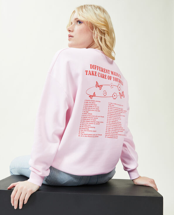 Sweat oversize col rond lilas - Pimkie