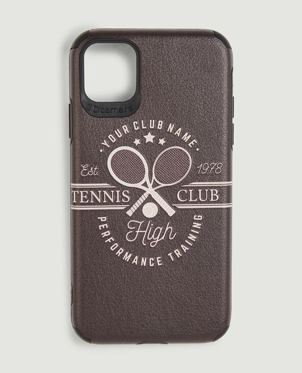 Coque de téléphone effet cuir rose clair - Pimkie