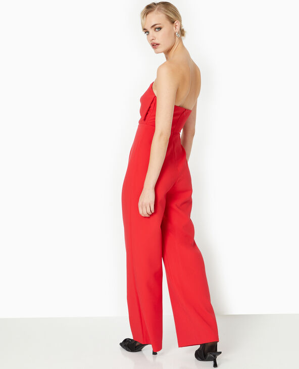 Combinaison bustier avec nœud poitrine rouge - Pimkie