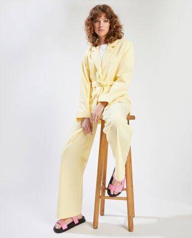 Blazer à ceinture jaune - Pimkie